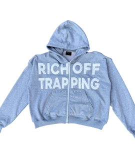 Rich Off Trapping Zip Hoody