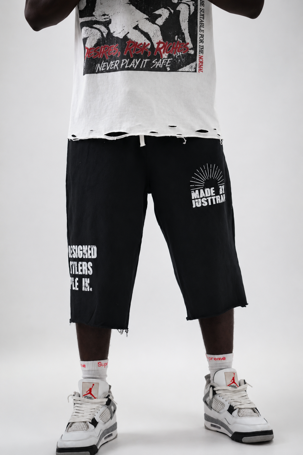 HUSTLE IN IT 3/4 SHORTS