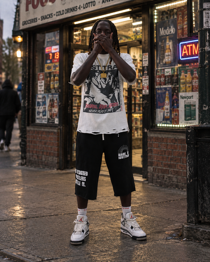 HUSTLE IN IT 3/4 SHORTS