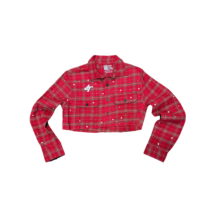 JT Crystal Croptop Flannel