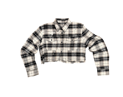 JT Crystal Croptop Flannel