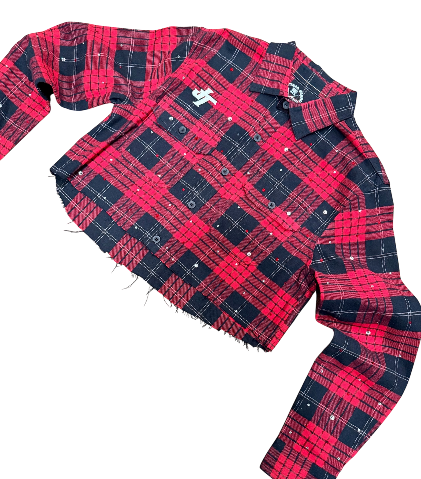 JT Crystal Croptop Flannel