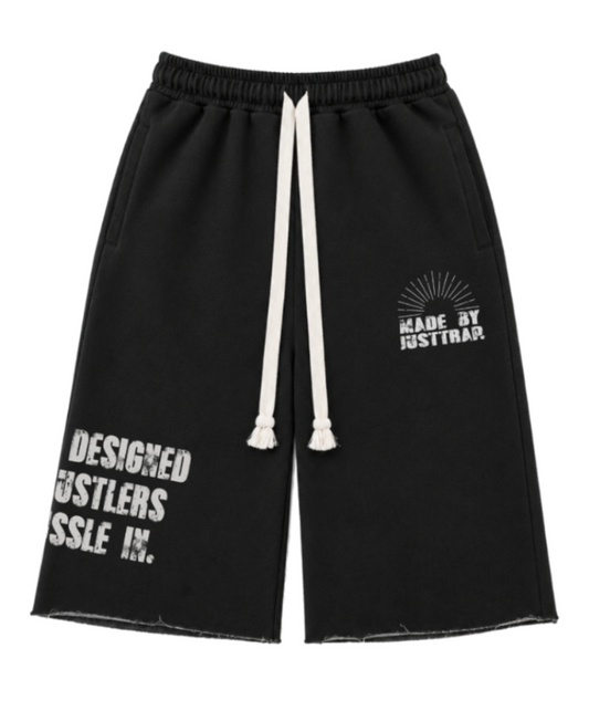 HUSTLE IN IT 3/4 SHORTS